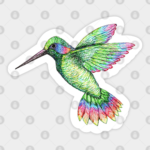 Hummingbird Sticker by Bwiselizzy